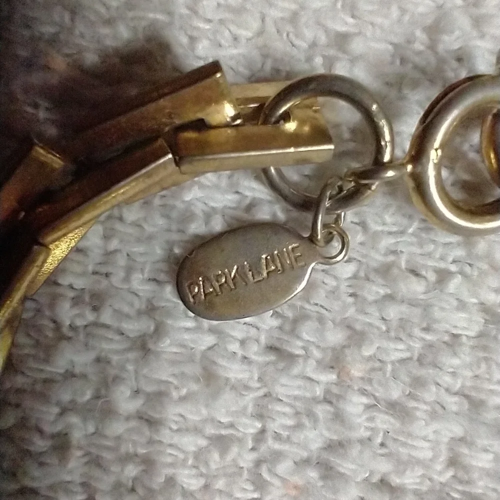 Goldtone large link bracelet park lane